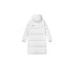 Fila Athletics Logo Bedruckte Mittellange Kapuzen-Daunenjacke Damen Oberbekleidung Jadeweiß A11W141916FWT