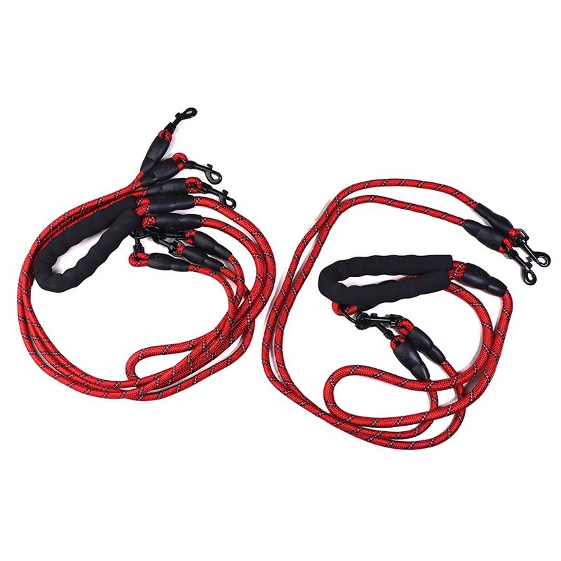 With Foam Handle 2/3 Way Pet Leash Nylon Detachable Two Heads Dogs Leash Durable 150Cm Dogs Traction Rope Walking The Dogs