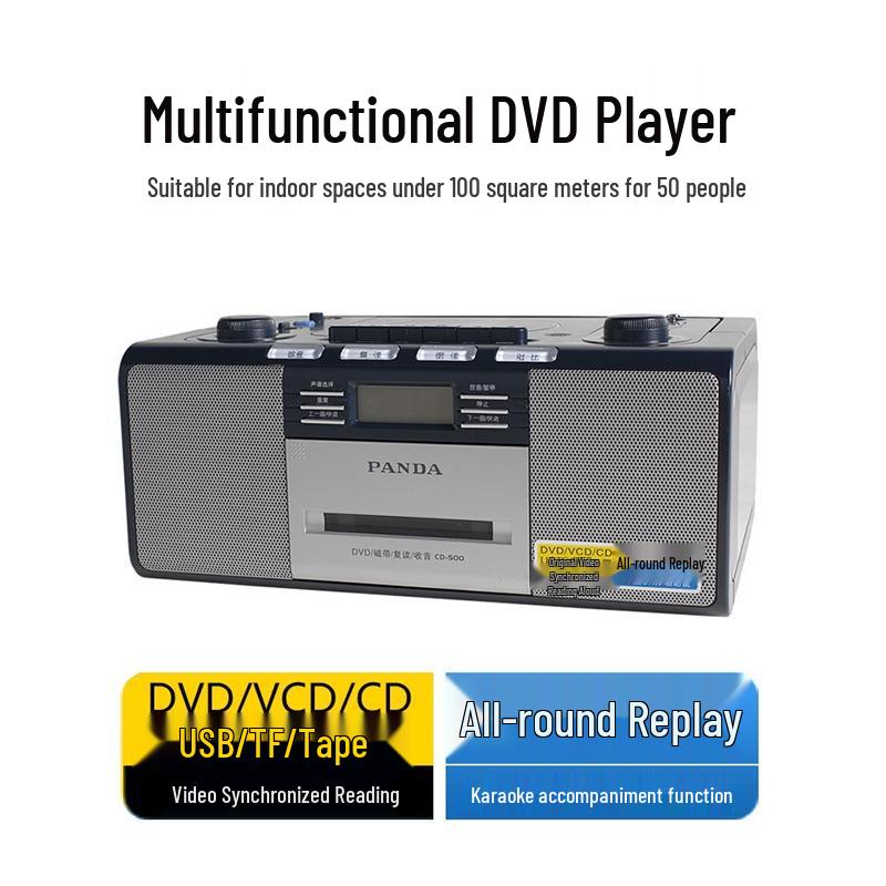 PANDA CD500 Portable DVD Player & Tape Recorder with USB & Radio
