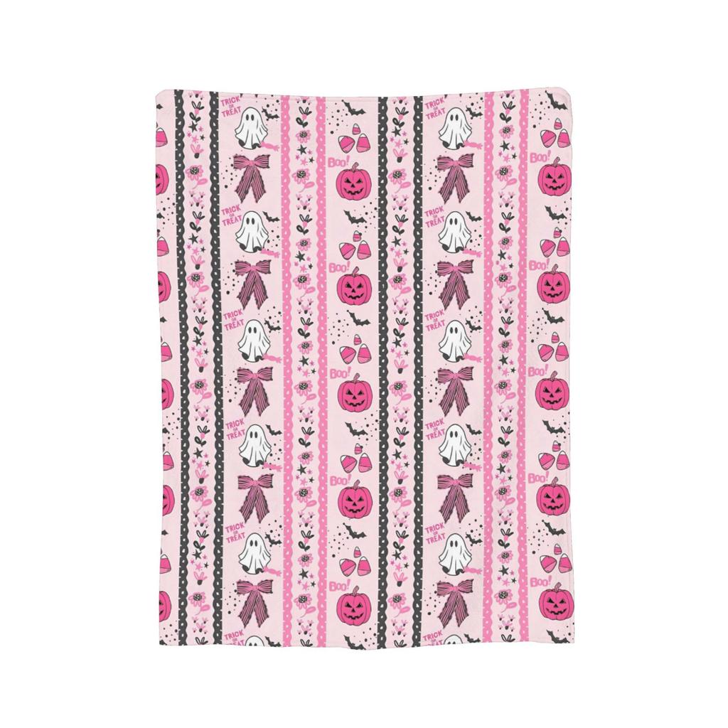 Halloween Ghosts Foral Blankets Fleece Summer Air Conditioning Pumpkin Portable Super Soft Throw Blanket for Home Travel Quilt