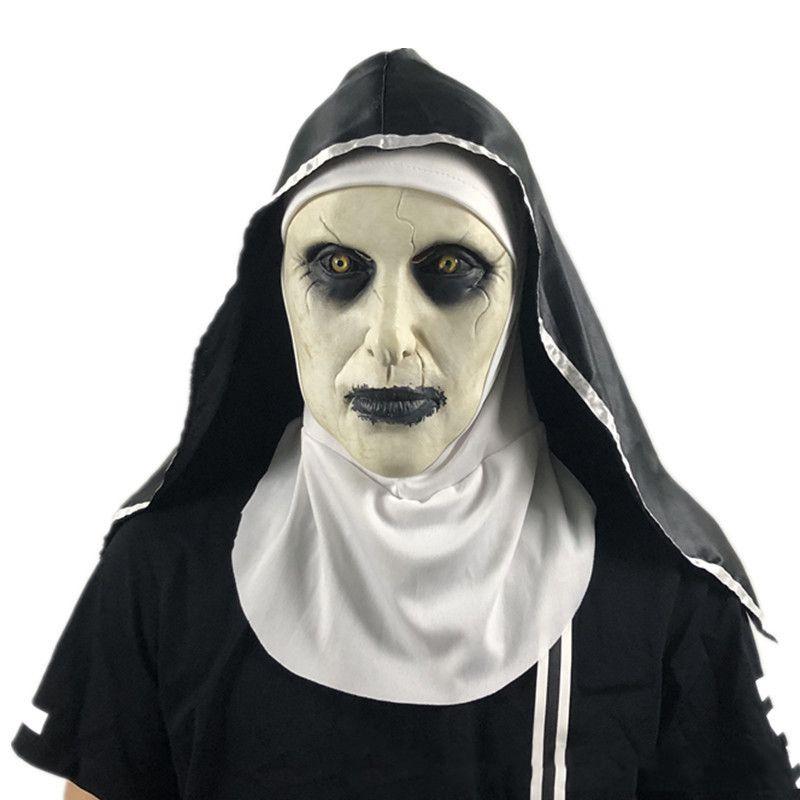 The Conjuring 2 Horror Nun Latex Mask Costume For Halloween Cosplay Party Props