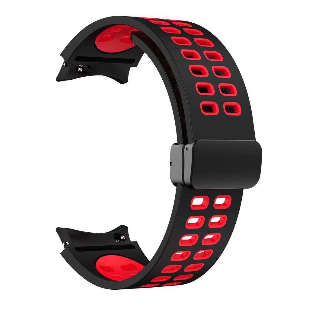 Magnetische D-gesp Siliconen Band Voor Samsung Galaxy Watch 6 5 4 Serie Sportband Voor Galaxy Watch 45 44 40/Classic 47 46 43 42