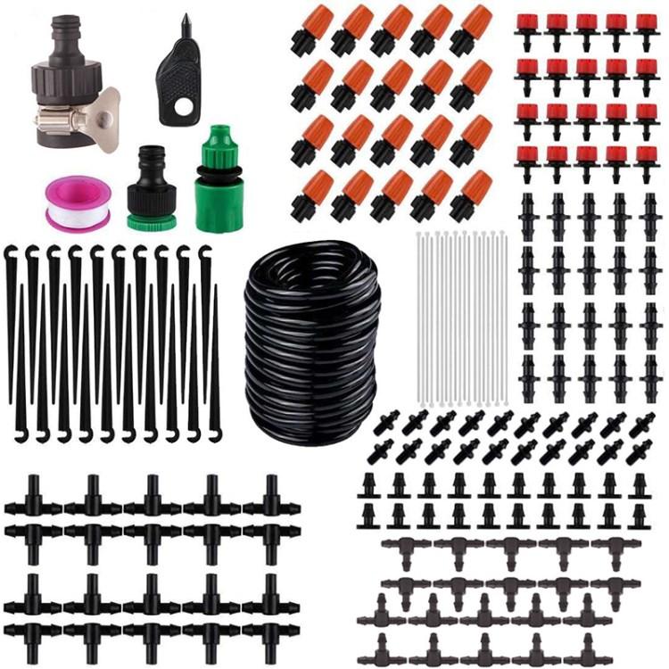 

20m 186Pcs Drip Irrigation Kit Automatic Patio Misting Plant Watering System for Garden Greenhouse Type A