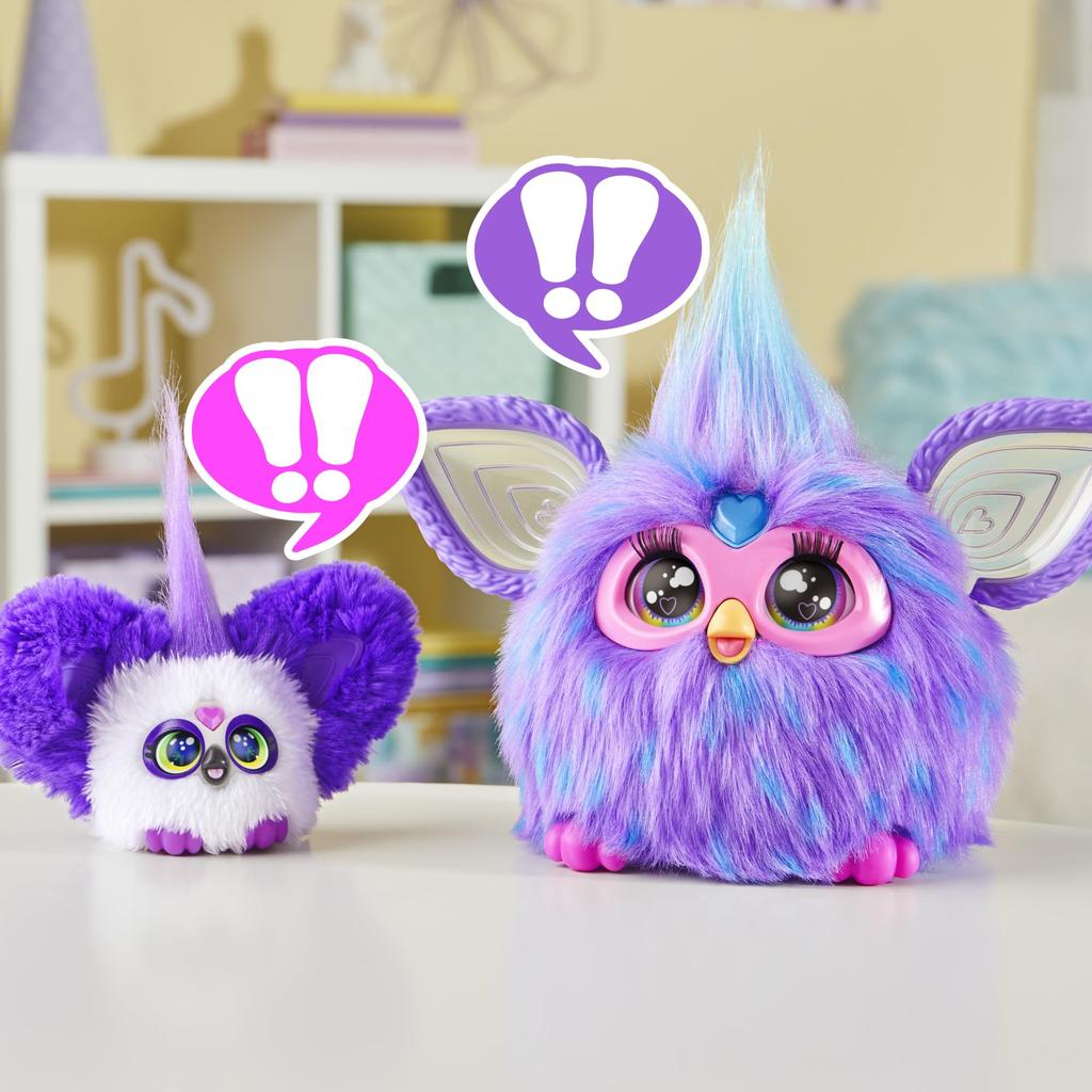 Hasbro Furby Furblets Bamboo Mini Amico, Peluche Elettrico per Bambini e Bambine, Età 6+, Panda, Bianco e Nero, Furby Parla, Musicale, G1698,