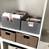 Sturdy Fabric Storage Bin With Reinforced Bottom Wooden Handles for Bedroom Office