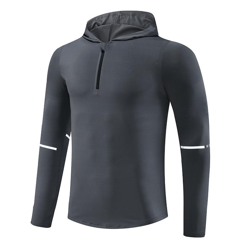 2024 Autumn Men's Quick-Dry Long Sleeve Running Hoodie