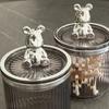 Organizer Cute Bear Cotton Balls Dispenser Box Toothpick Container Q-tip Holder Swab Canisters