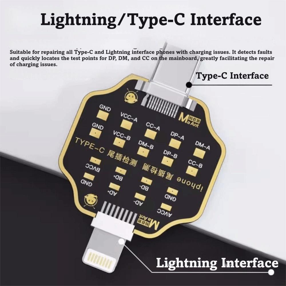 Type-C Interface Phone Tail Plug Tester Quick Test Battery Power Supply Tester Fault Detection