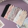 Summer Lace Non Slip All Finger Touchscreen Sunscreen Gloves for Riding Outdoor Driving Anti Ultraviolet Ice Silk Gloves