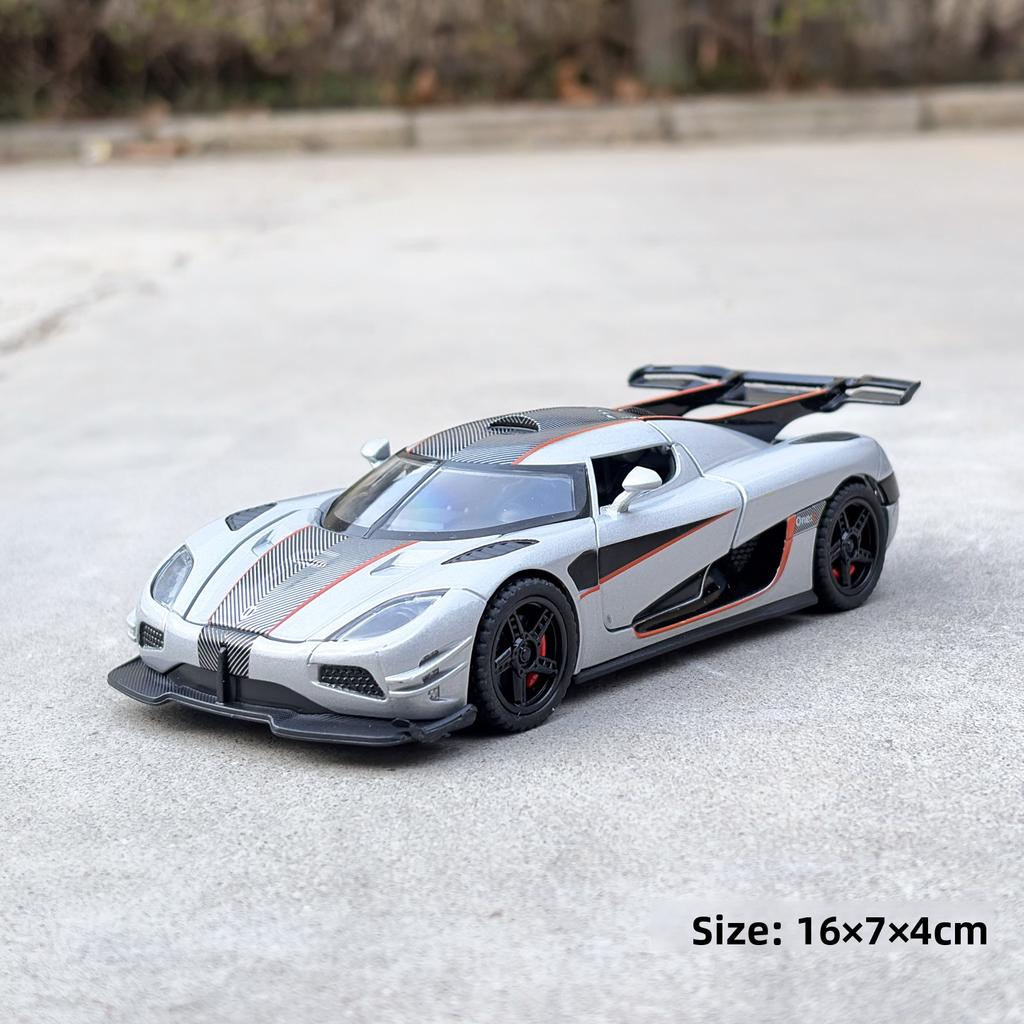 Koenigsegg One1 Alloy Car Model Realistic Supercar Sound Light Return Toy Car Display Piece High Quality Collectible Model