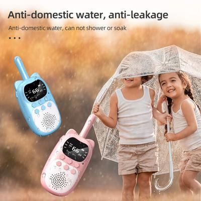 2 STÜCK Kinder Walkie Talkie Mini Telefonanruf Cartoon Talkie Walkie Spielzeug 22 Kanäle 2-Wege-Radio 3KM UHF Radio Gegensprechanlage Spielzeug Geschenke