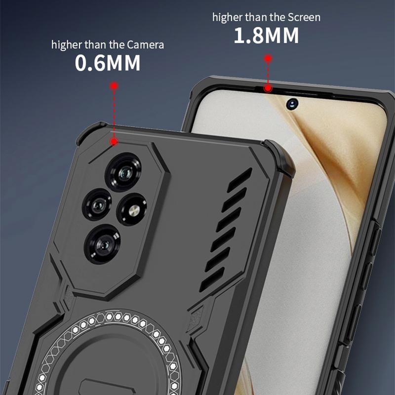 KEYSION Hollow Heat Dissipation Case for HONOR 200 5G Magnetic Cooling Shockproof Phone Back Cover for Huawei Honor 200 Lite 5G