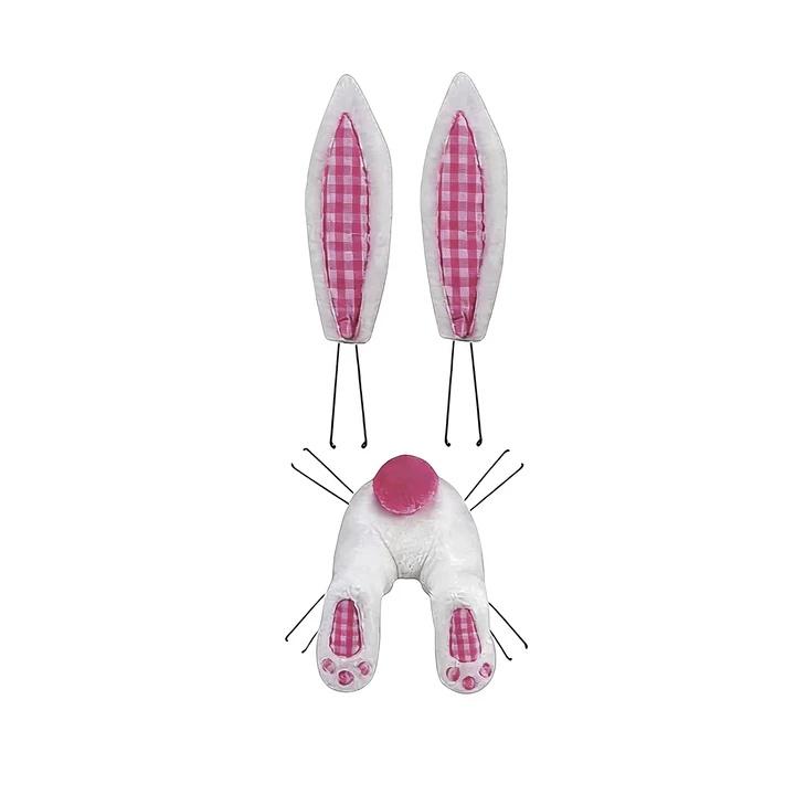 Easter Bunny Butt For Wreath,Easter Bunny Wreath Decorations,Easter Bunny Butt Wreath Kit,Easter Wreath Attachment Spring Home Door Wall Hanging Decor One Size