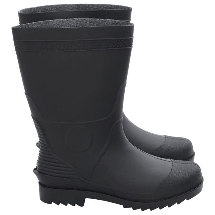 VidaXL Bottes de pluie noir taille 38-46 PVC