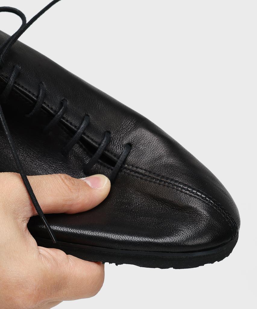 Firenze Atelier [Vibram] Full Vegetable Line Detail Derby 5900 [Sheep Black]