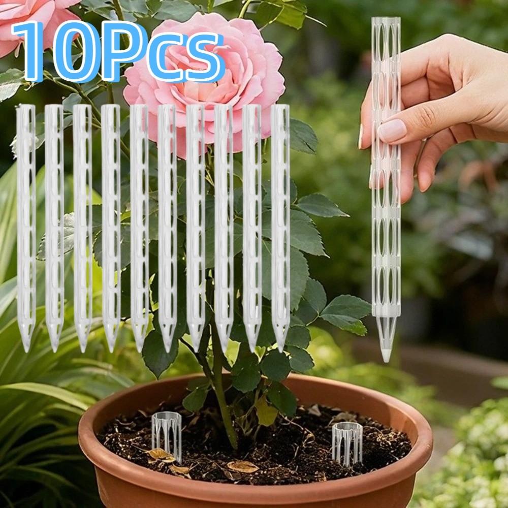 10PCS Transparent Plant Drainage Pipes Breathable Prevent Root Rot Plant Aeration Tubes Plastic Improve Drainage