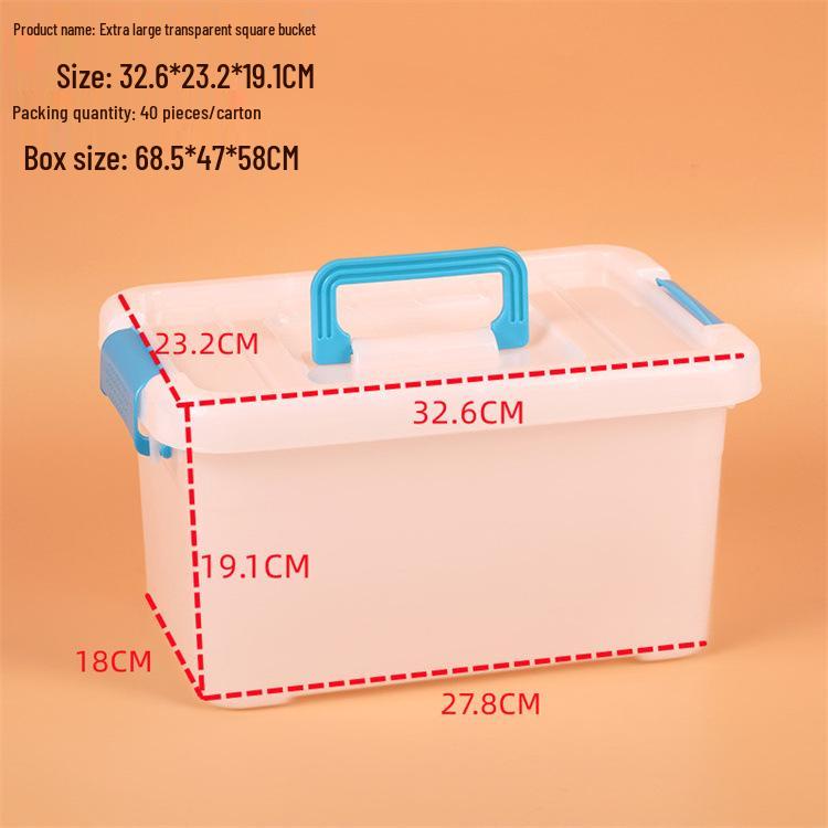 Przezroczyste Przenośne Pudełko do Przechowywania na Przekąski, Zabawki i do Użytku w Samochodzie