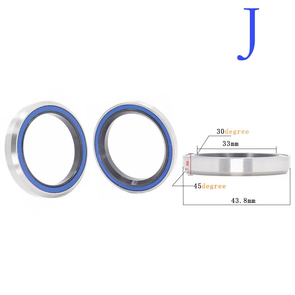 1PC Bike Headset Bearings 32.4 43.8 7 33 37 46.9 46.8 34.1 35 47 48.9 49 8 mm ACB Road MTB Angular Contact Bicycle Bearing 36/45
