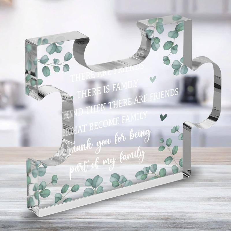 2D Flat Classic Acrylic Heartfelt Appreciation Decorative Plaque and Ornament, Nurseries, Home Desk Living Room Acrylic Decoration