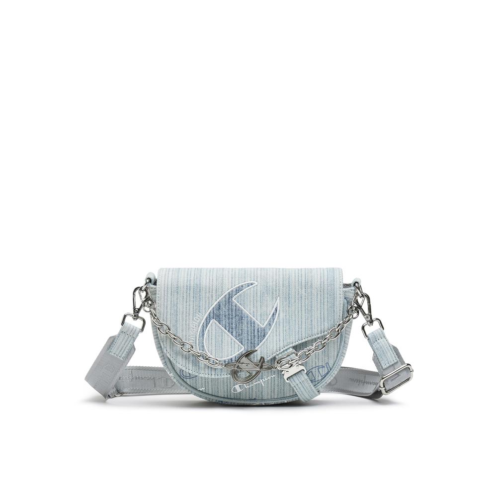 New Champion Fabric Backpack Shoulder Bag Unisex Light Denim Blue/Dark Denim Blue U5BACPU38