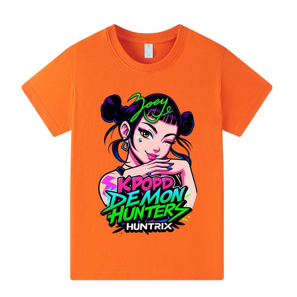 A1214 Kinder Jungen Mädchen Zoey Kpop Rumi Zoey Mira Print Kurzarm-T-Shirt