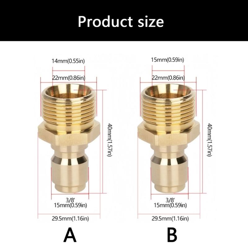 Quick Connecting Brasses Couplers Leakproof Design Brasses Plumbing Fittings For Pressure Washer Hoses Car Wash Systems