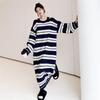 Long Sleeve Plus Size Knitted Vintage New In Dresses for Women Casual Loose Spring Autumn Winter Sweater Dress