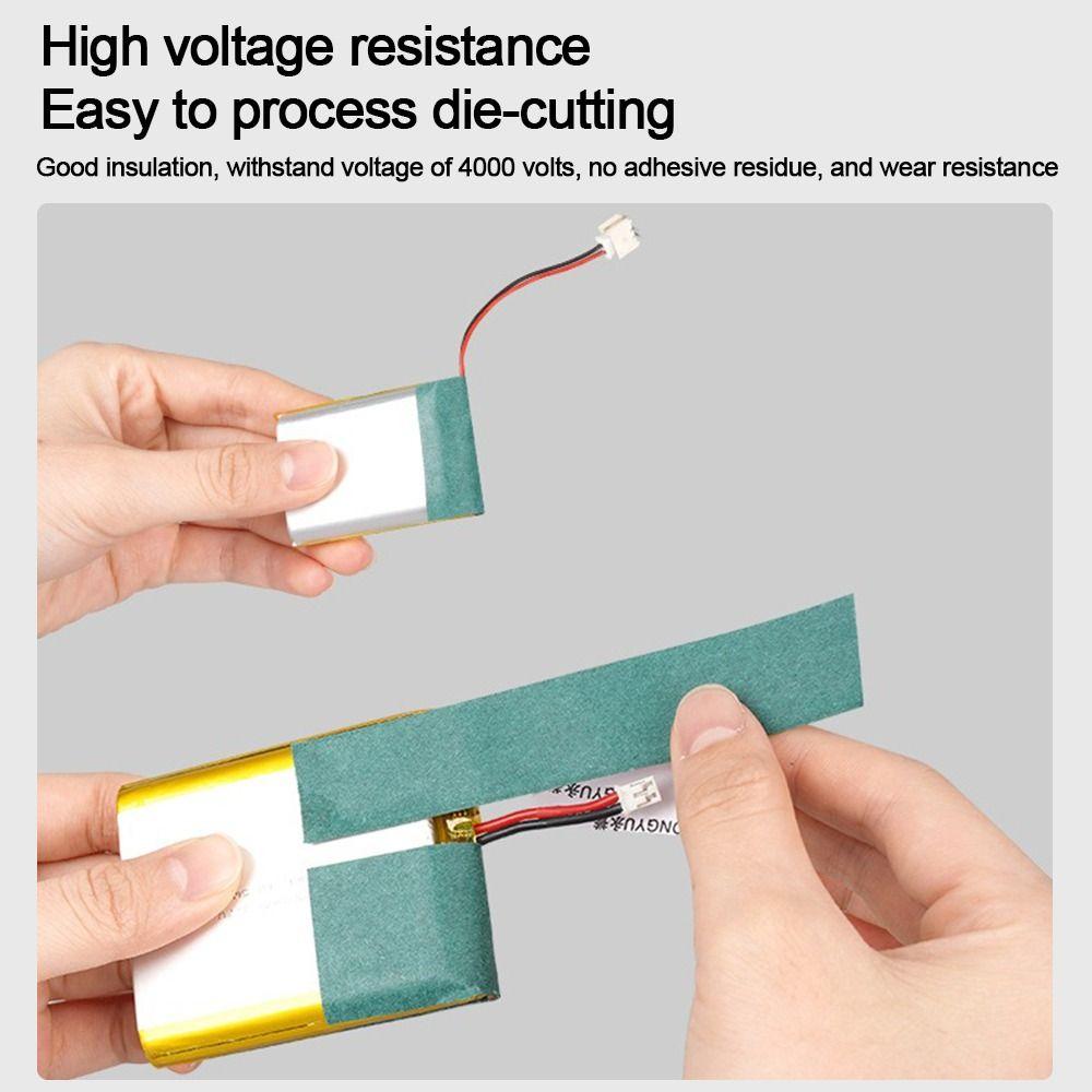 With Adhesive Backing Lithium Battery Pack Tape 21700 18650 25 Meters Battery Insulation Gasket Green
