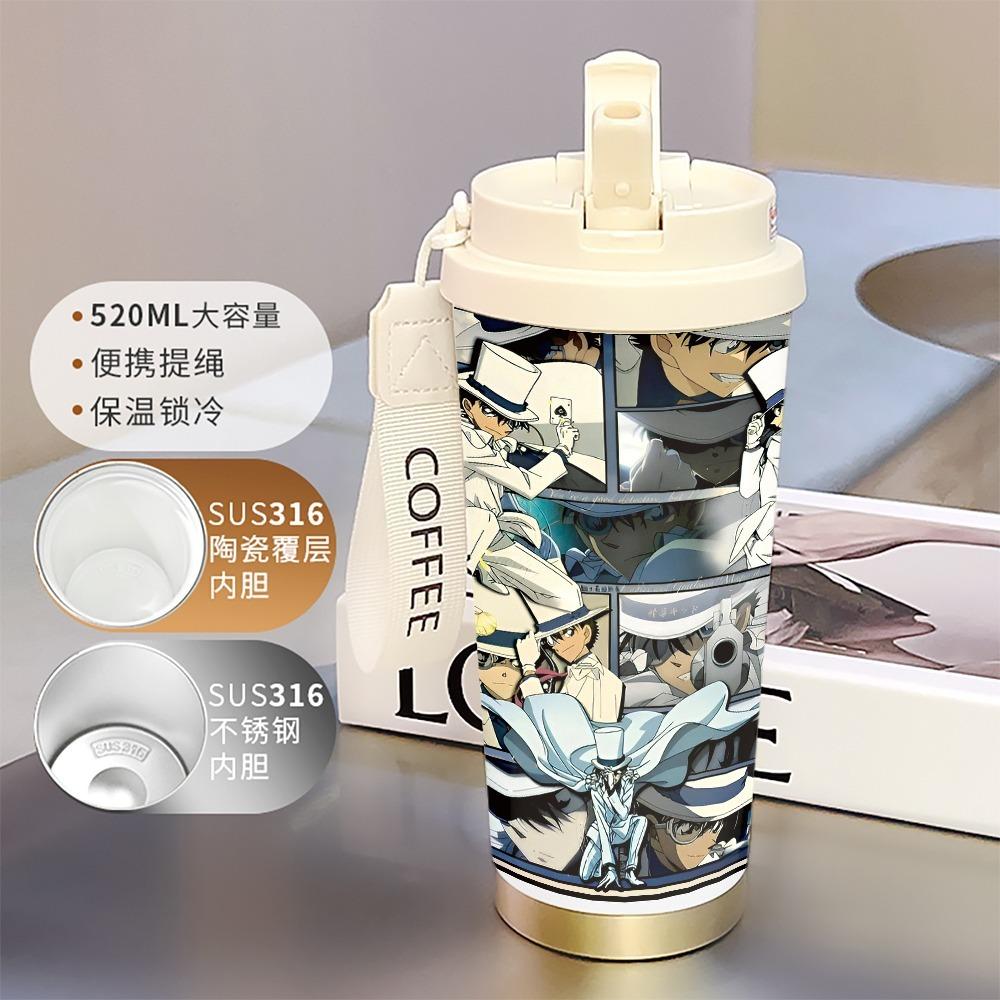 Monster Thief Kidd 111 Stainless Steel Thermos Cup Water Cup Detective Conan Student New Portable Large Capacity