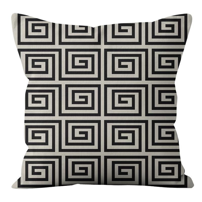 Nordic Geometric Brown Pillowcase Living Room Sofa Bedroom Pillow Yang Tao Bay Window Office Pillow
