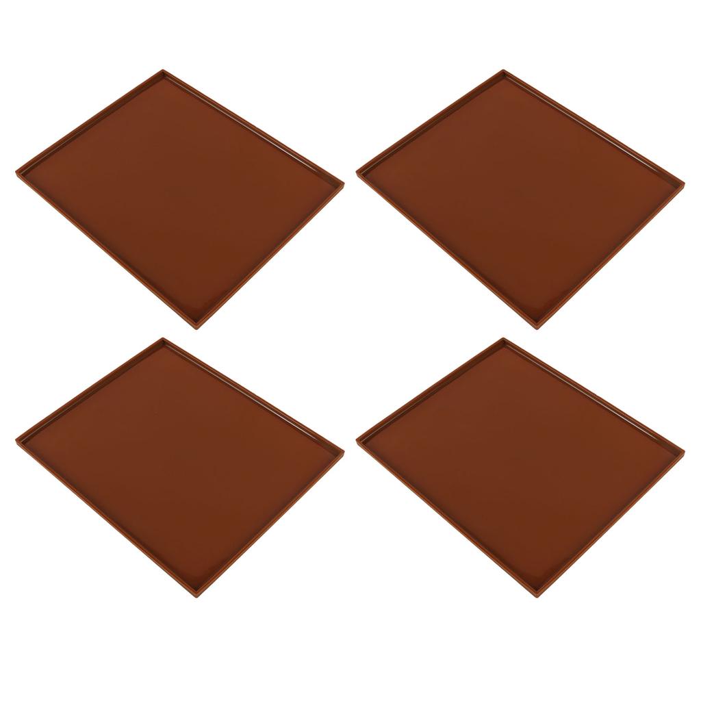 4Pcs Silicone Dehydrator Mats Food Grade High Temperature Resistance Prevent Sticking Fruit Dehydrator Trays with Edge