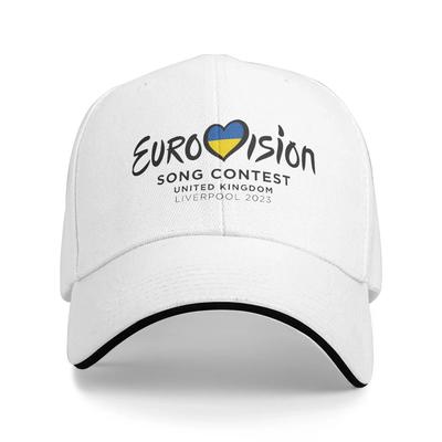 E Song Contest 2023 Logo Baseballpet Outdoor Sport Zonbescherming Truckerpet Vrouw Man y2k Schattige Snapback Pet
