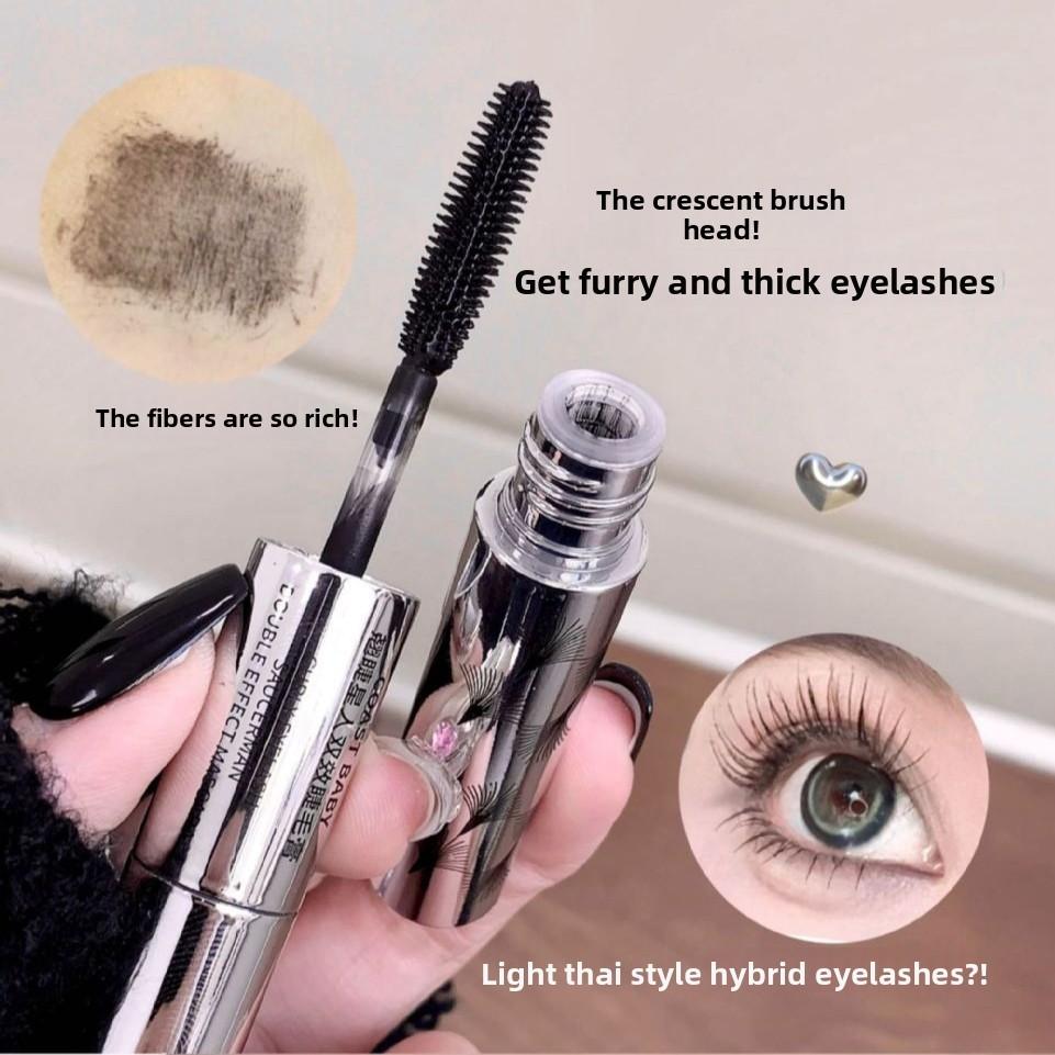 Double-headed Mascara Naturally Thick Long Curly Shape Mascara Waterproof  Long-lasting Styling Daily Cosmetic Students  Fashionable Makeup Women