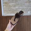 Summer Casual Wear 2025 Flip-flops Retro Slope New Women's Slippers Roman Style Pinch Feet Holiday Sandals