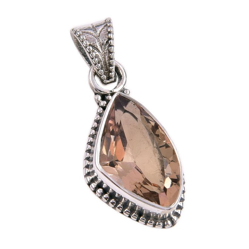 Pierre Précieuse Amétrine Naturelle Fait Main Argent Sterling Massif 925 Pendentif 1.25" A3G44