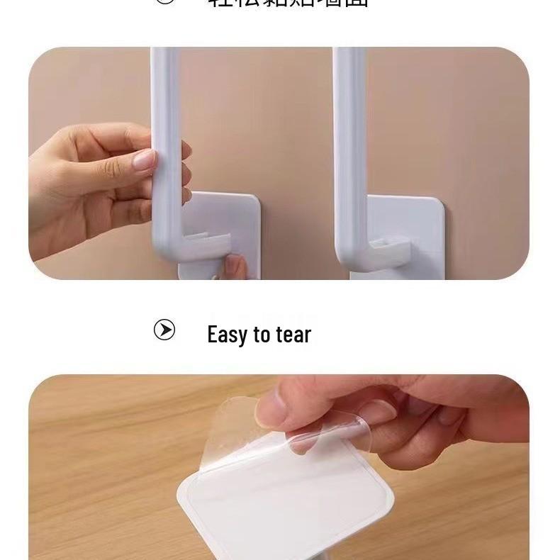 No-Punch Multifunctional Kitchen Hook for Chopping Board Storage - Strong No-Trace Adhesive