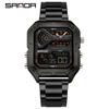 SANDA 6278 Multi functional Square Fashion Electronic Watch Top Men's Watch Waterproof Sports Outdoor Alarm Clock Men's Watch