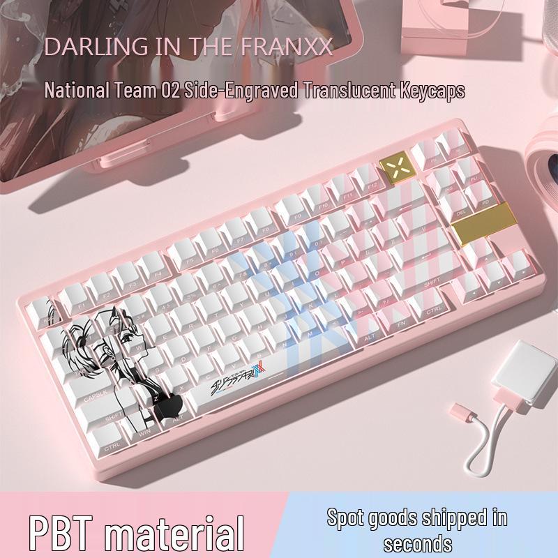 

Anime DARLING in the FRANXX National Team 02 Translucent Engraved Keycaps Full Set 38x16x3 cm
