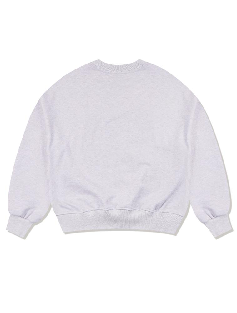 LA MAISON STUDIO Women'S Munchkin Embossed Embroidery Crop Sweatshirt Ash Gray (Fce3Ts502W)