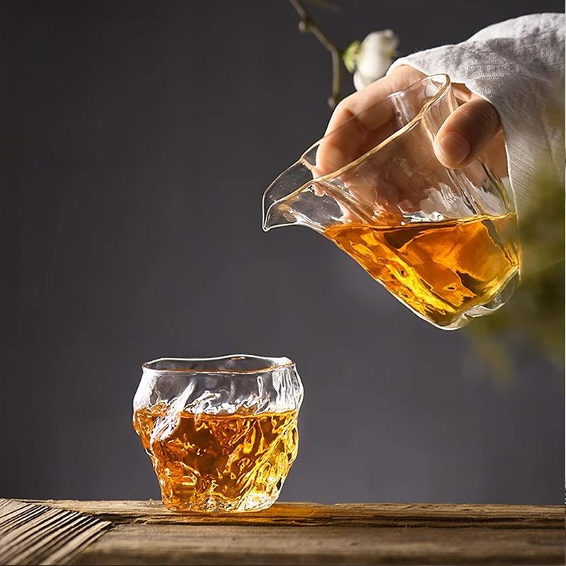 Szklana czarka do herbaty w stylu japońskim Przezroczysta żaroodporna Kung Fu Czarka Sprawiedliwości Chahai Kreatywna czarka Akcesoria do herbaty 2025 Nowość