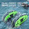 Remote Control Stunt Car, 2.4 GHz 4WD Dual Side Driving Amphibious Tracked Vehicle All Terrain Land Water Kids Toys
