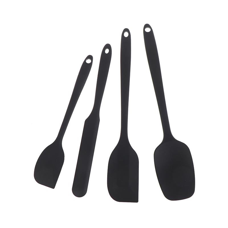 4Pcs/Set Non Stick Heat-Resistant Silicone Spatula Set Kitchen Utensils With Cream Scraper For Cooking Mixing Baking Tools