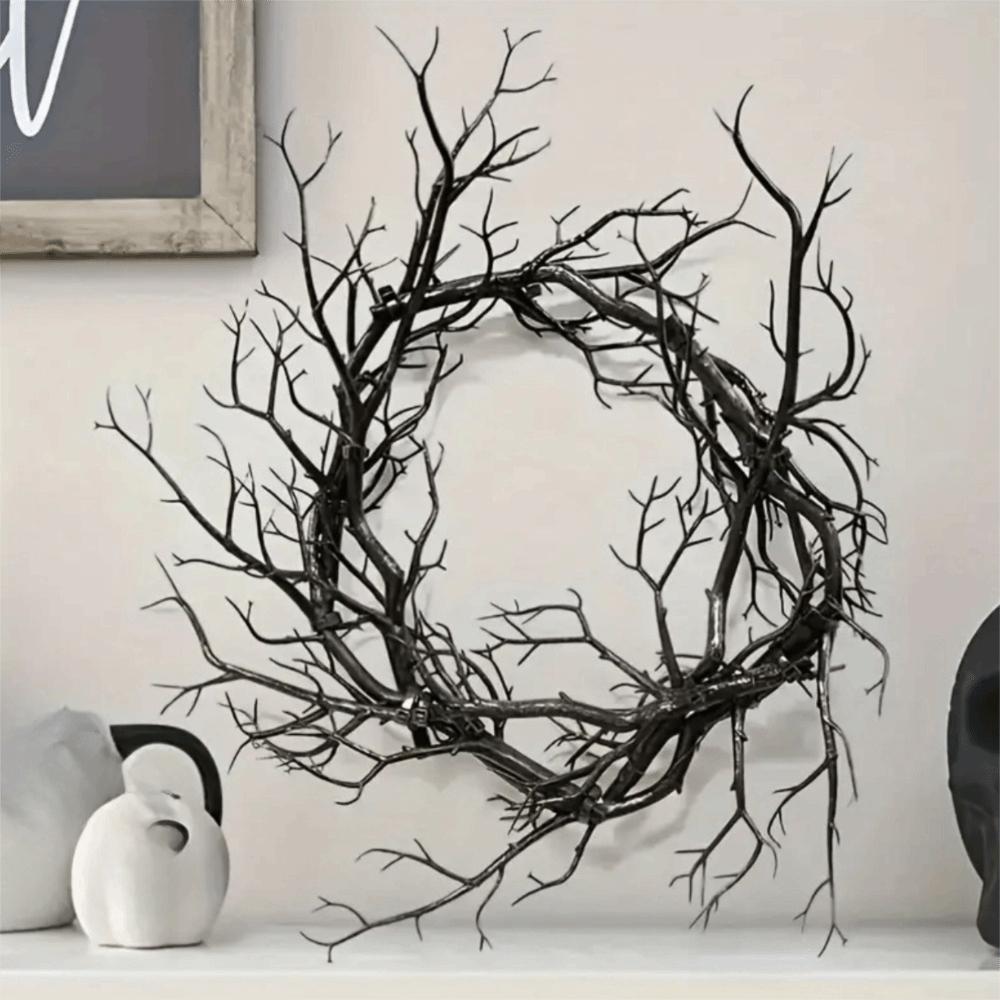 Wall-Mounted Bare Thorn Garland Realistic Halloween Spooky Wreath Wall