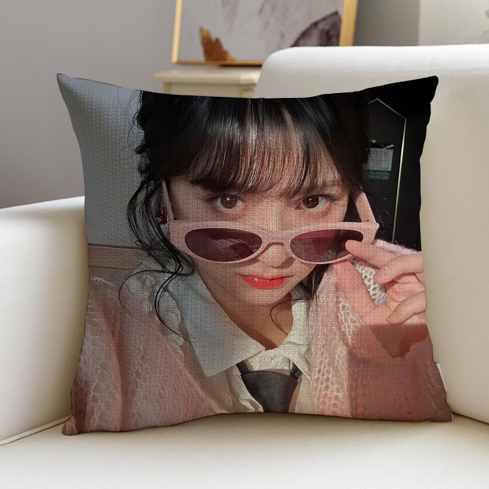 Sweet SShen YueS Cushion Cover Breathable and skinfriendly linen pillowcase square removable and washable cushion
