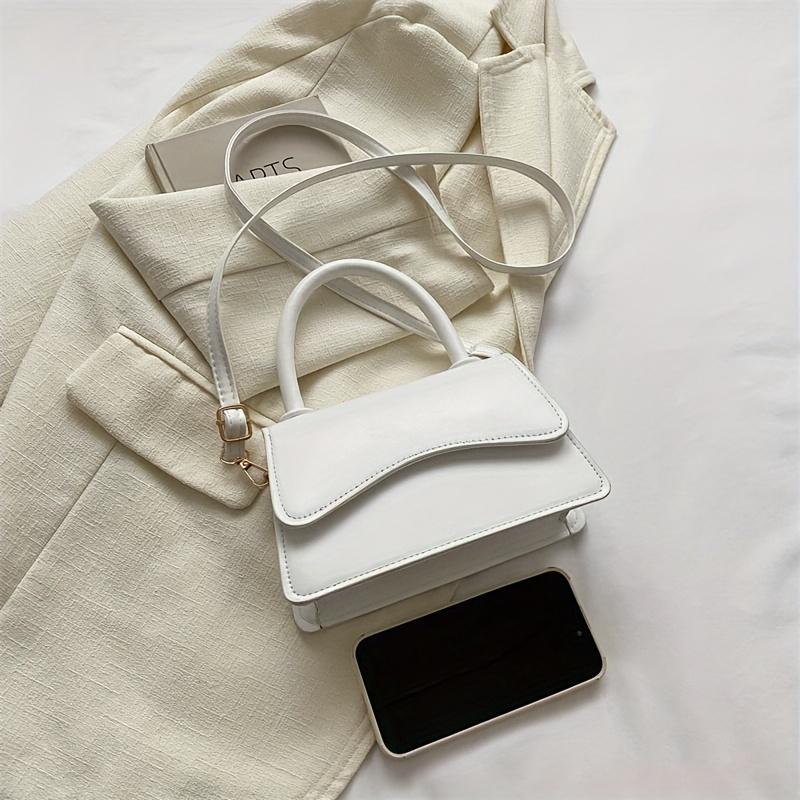 Mini Solid Color Handbag, Simple Square Crossbody Bag, Fashion Shoulder Purse For Women