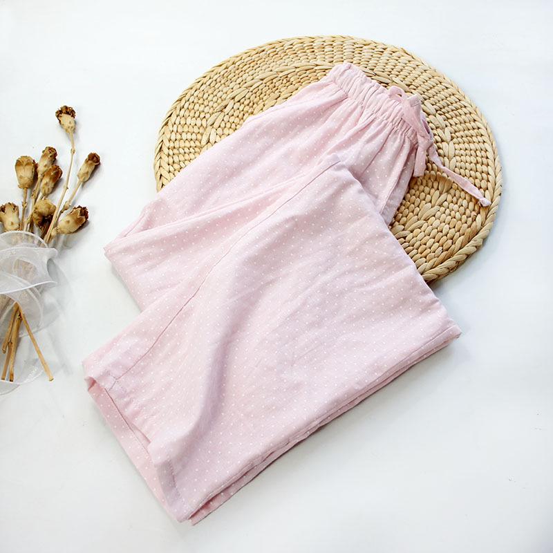 Women's Cotton Sleep & Home Pants - Lightweight, Breathable, Long, Unisex Style for Spring/Summer/Autumn