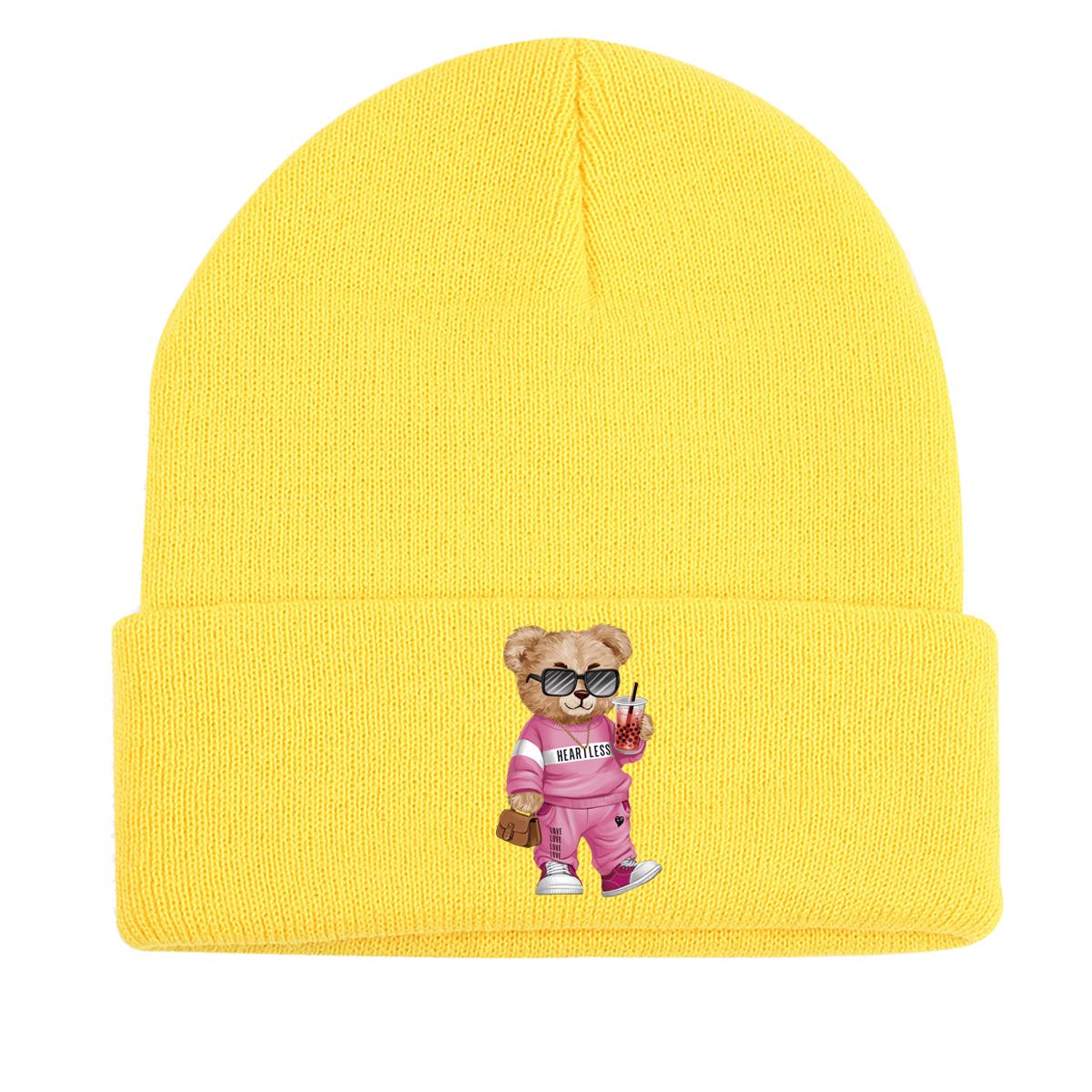 Солнцезащитные очки Медведь теплая вязаная шапка шапка — фото 12