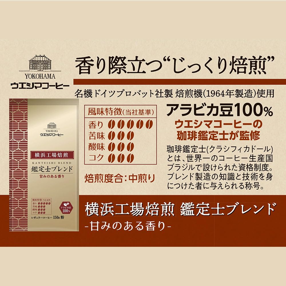 UCC Ueshima Coffee, Yokohama Factory Roasted, Appraiser Blend AP, 150g x 2 (300g)