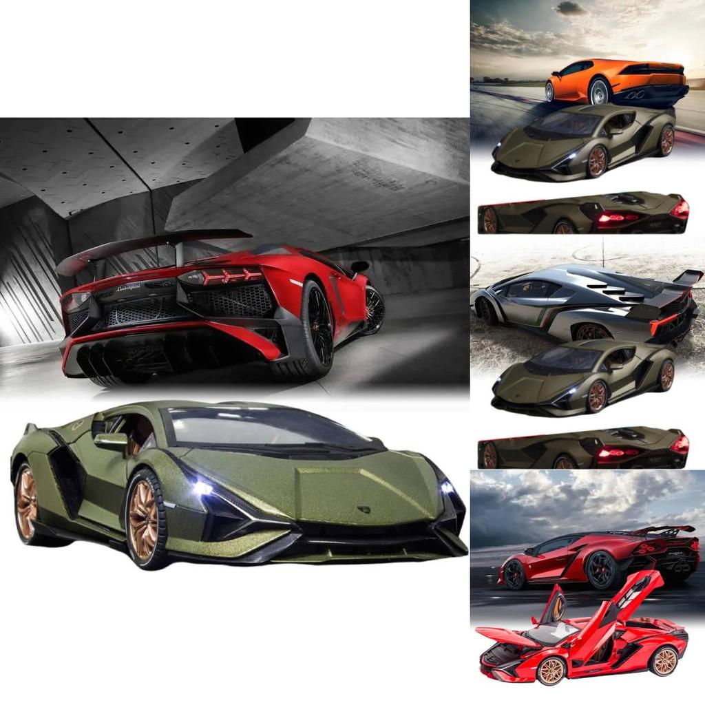 Large Scale 118 Alloy Model Lamborghini Lightning Car With Flashing Lights And Sounds