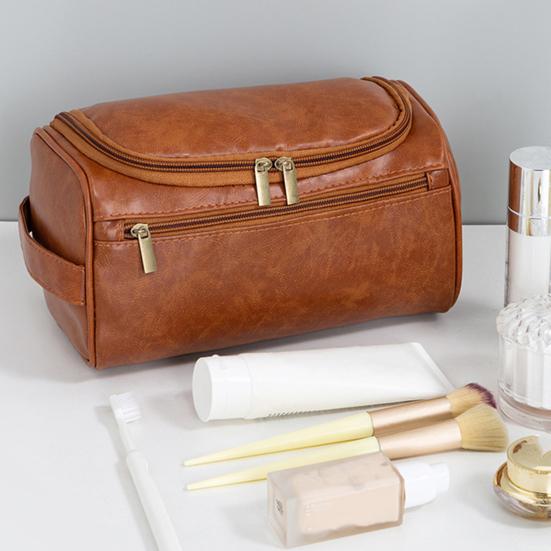 Makeup Bag Travel Toiletry Bag Large Capacity Multiple Compartments Zipper Closure Waterproof Cosmetic Bag Hanging Toiletry Bag